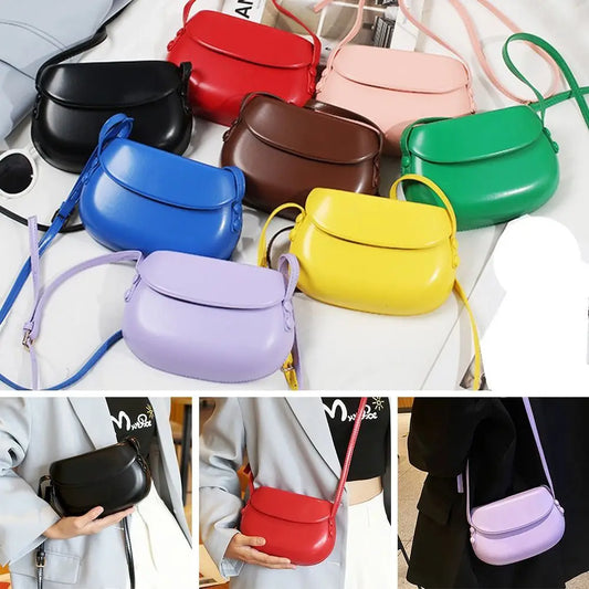 Women’s PU Leather Saddle Crossbody Bag