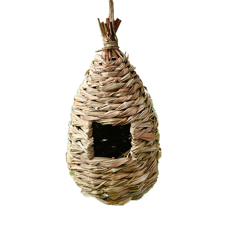 Handwoven Hanging Bird Nest Shelter for Outdoor Gardens