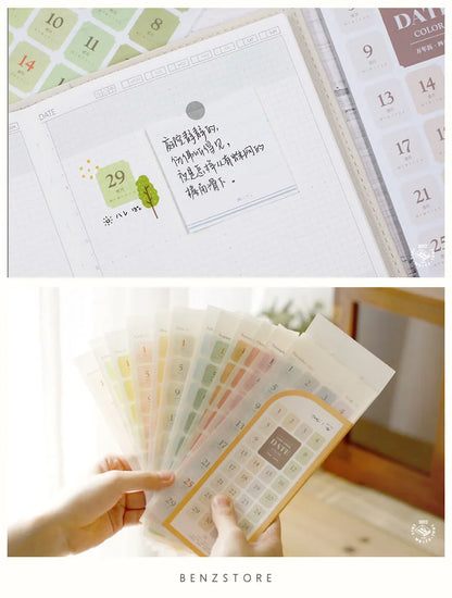 Four Seasons Perpetual Calendar Date Stickers