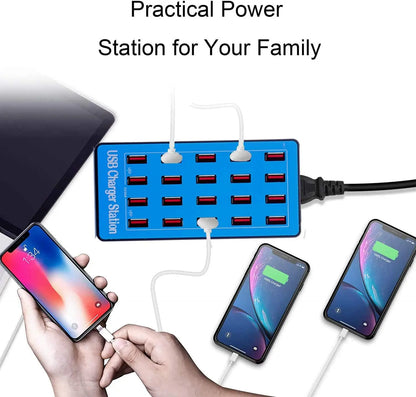 20-Port 100W USB Charging Statio