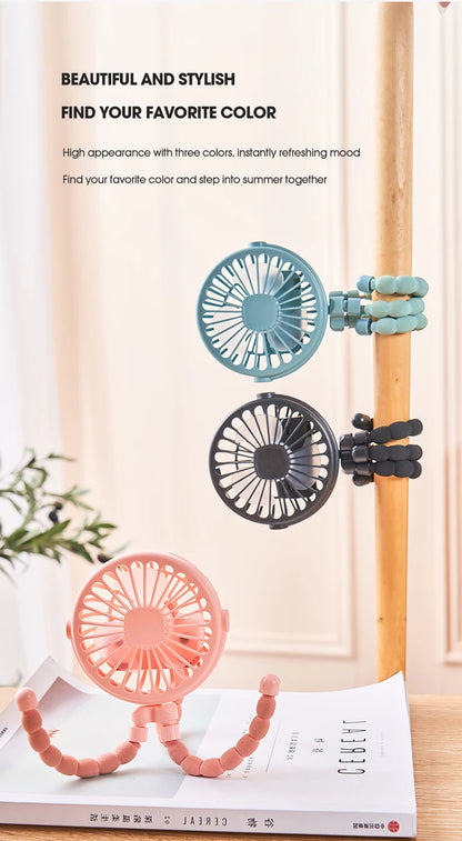 Portable Flexible Tripod Fan