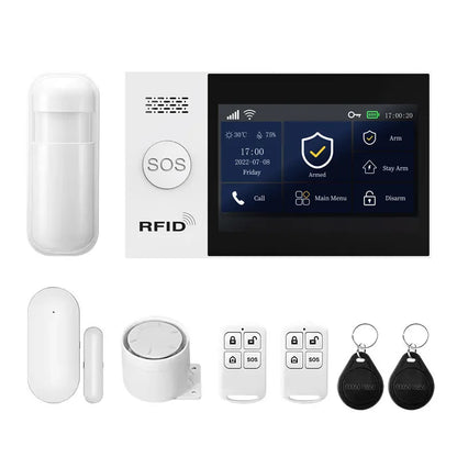 Tuya Security Alarm Kit with Touch Screen & Sensors
