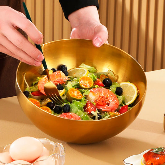 Large Capacity Stainless Steel Salad & Ramen Bowl
