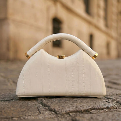 Half Moon PU Leather Evening Clutch Bag