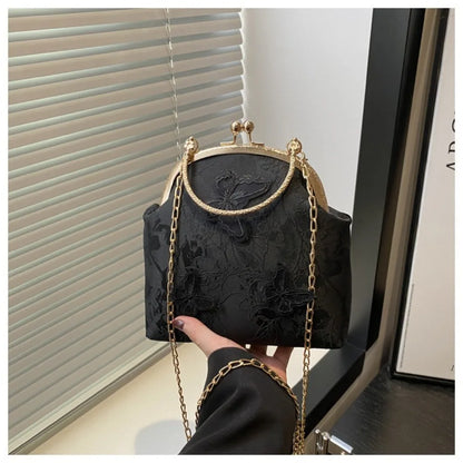 Embroidered Evening Shoulder Bag