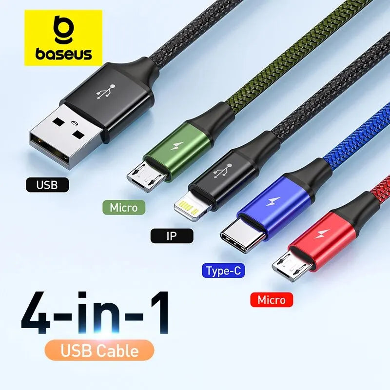 Baseus 3 in 1 USB Cable Type C Cable for Samsung S20 Xiaomi Mi 9