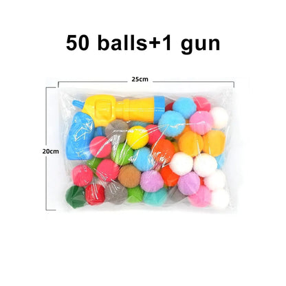 Cat Plush Toy Launcher Gun with Ball