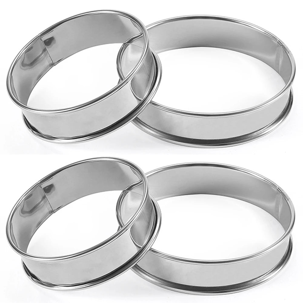 Stainless Steel Tart Ring Baking Mould Set