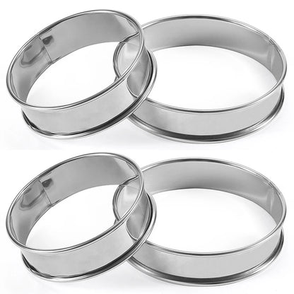 Stainless Steel Tart Ring Baking Mould Set