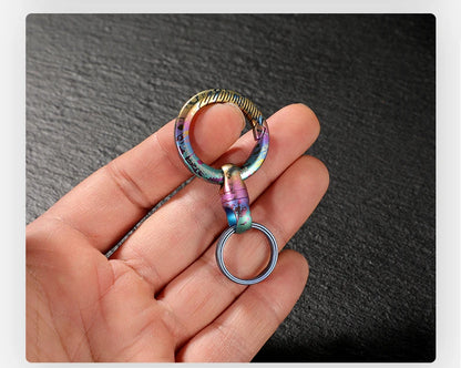 360° Rotating Titanium Keychain Clip