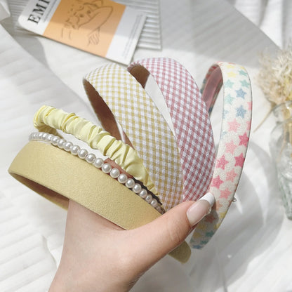 Flower Pearl Hair Bands Set