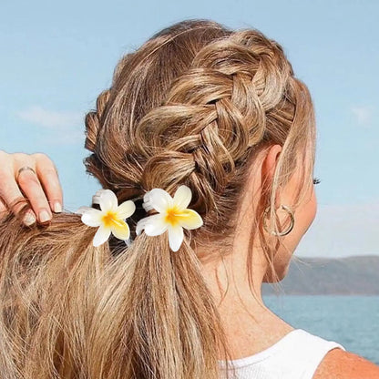 Hawaiian Gradient Flower Hair Claw Clip