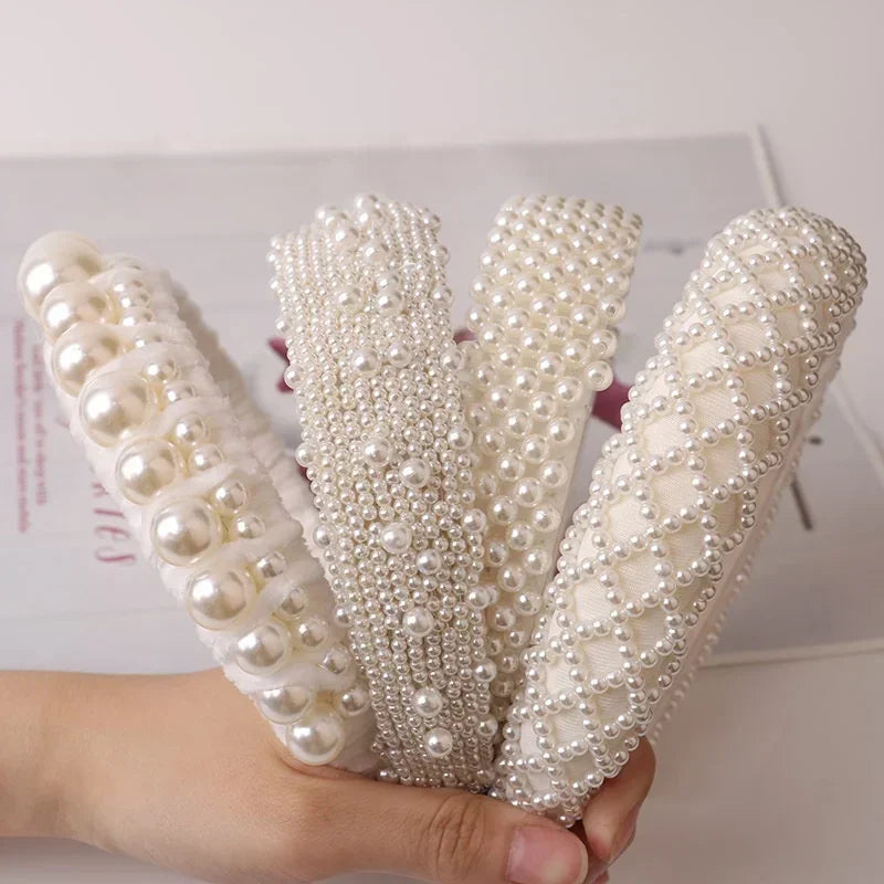 Pearl Hair Strap Headband for Women & Girls