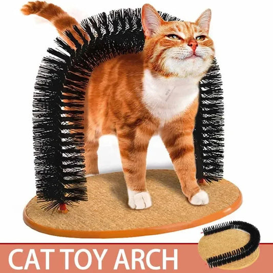 Cat Self Grooming Arch Toy with Massage Brush