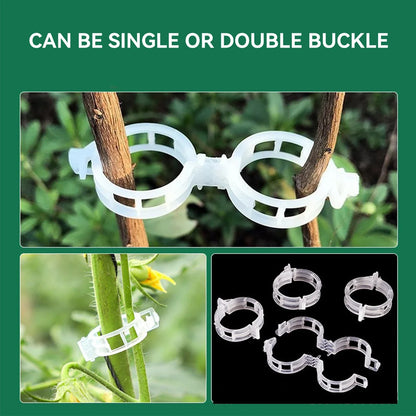 Reusable Plastic Plant Support Clips for Garden Trellis