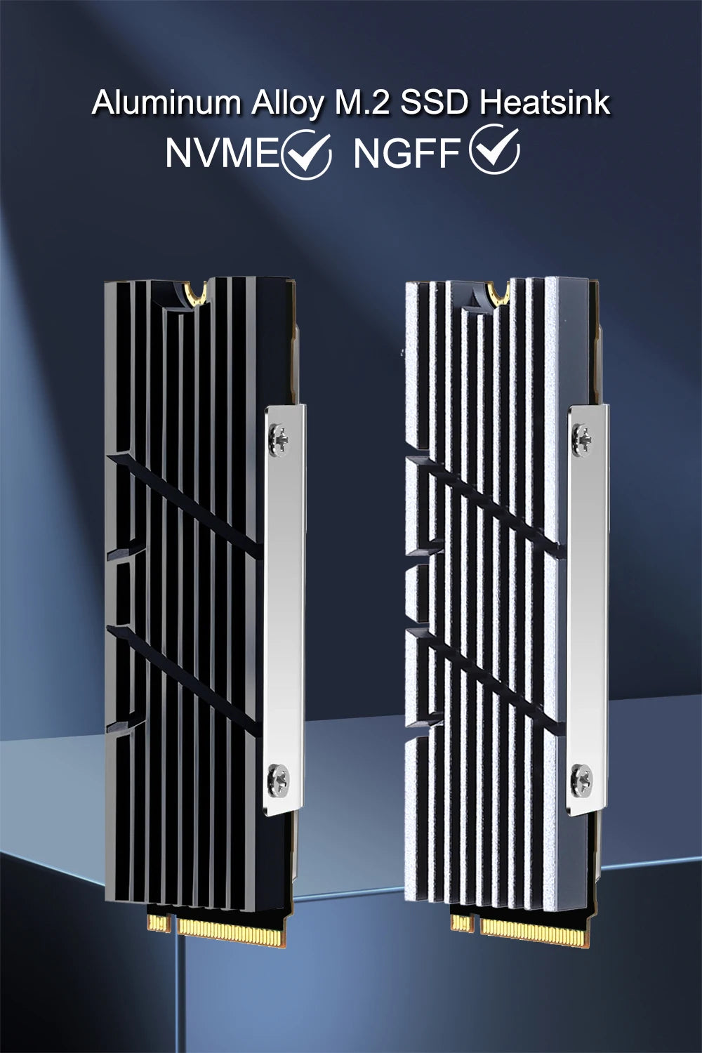 Aluminum M.2 SSD Cooler for NVMe NGFF 2280 SSDs – Thermal Cooling Heatsink
