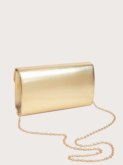 Elegant Metallic Evening Clutch Bag