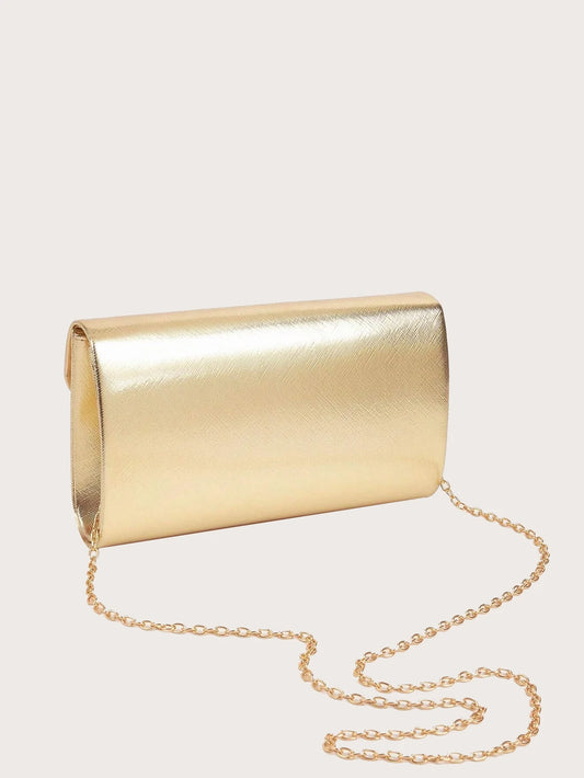 Elegant Metallic Evening Clutch Bag