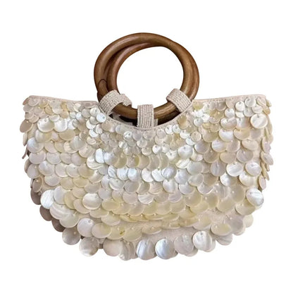 Handmade Seashell Beaded Bag