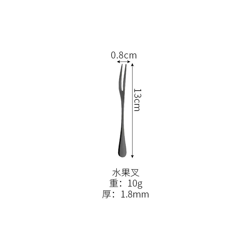 Black Stainless Steel Cutlery Set