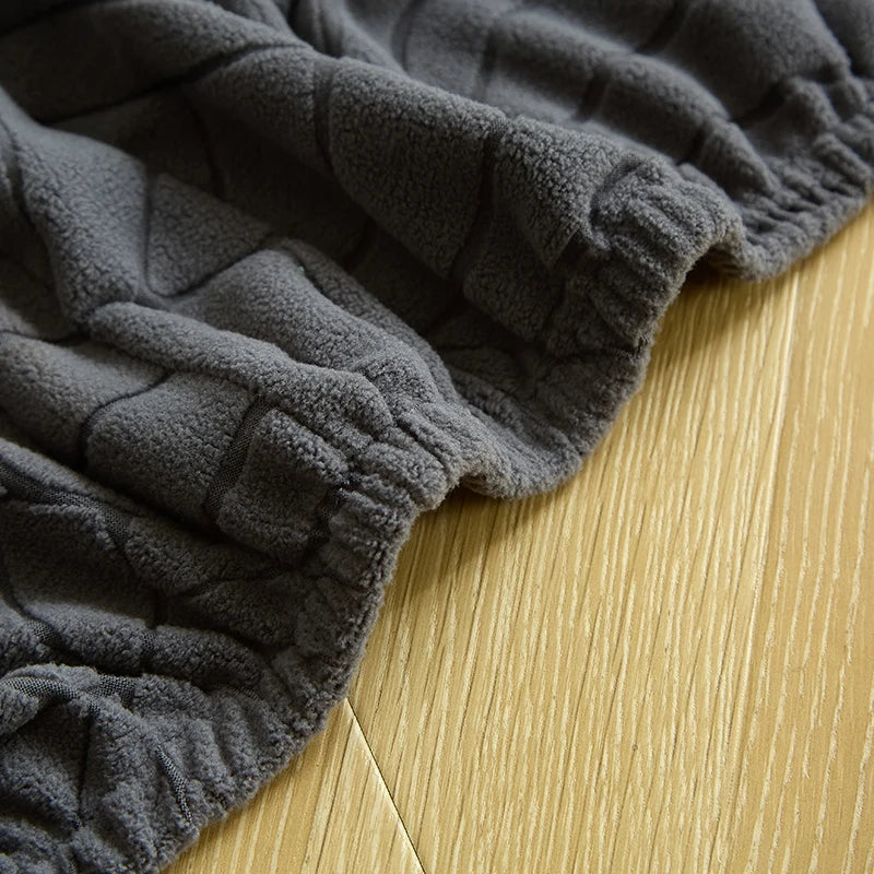 Elastic Jacquard Ottoman Footstool Cover