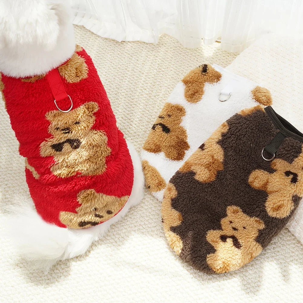 Warm Flannel Dog Fleece Vest for Autumn & Winter