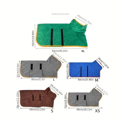Quick-Dry Microfibre Dog Towel Wrap