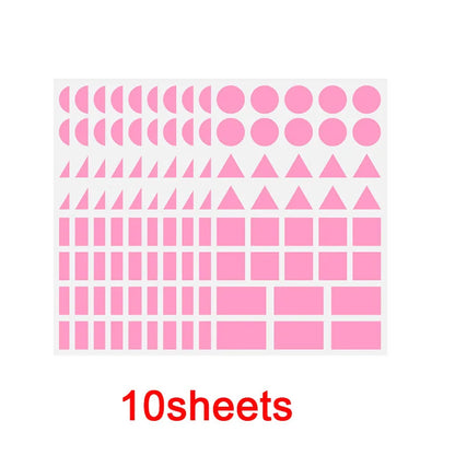 360-1080pcs Colored Triangles Rectangular Dot Stickers for Kids
