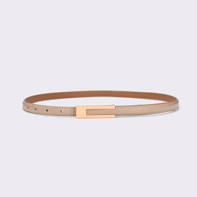 Women’s Thin PU Leather Waist Belt