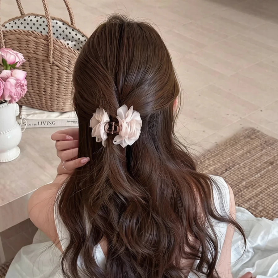 Chiffon Flower Hair Claw Clip