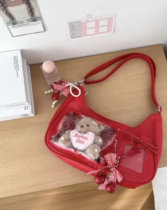 Y2K Transparent Ita Shoulder Bag