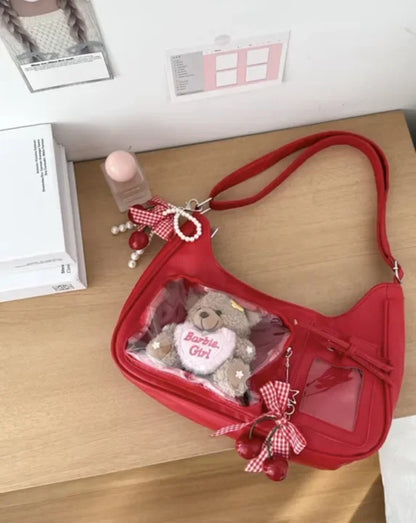 Y2K Transparent Ita Shoulder Bag