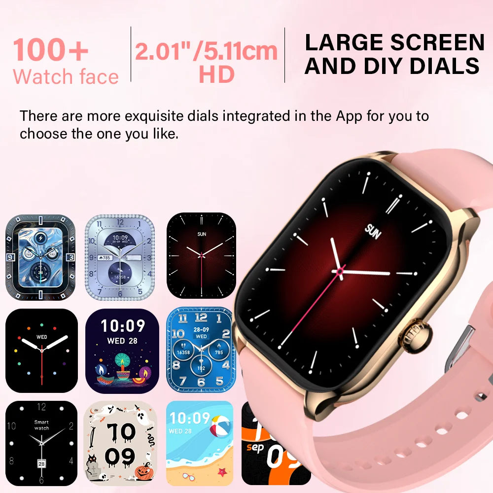 2.01” HD Fitness Smartwatch with Bluetooth Calling