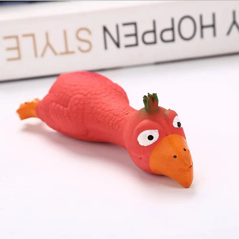 Natural Latex Chicken Squeaky Dog Chew Toy