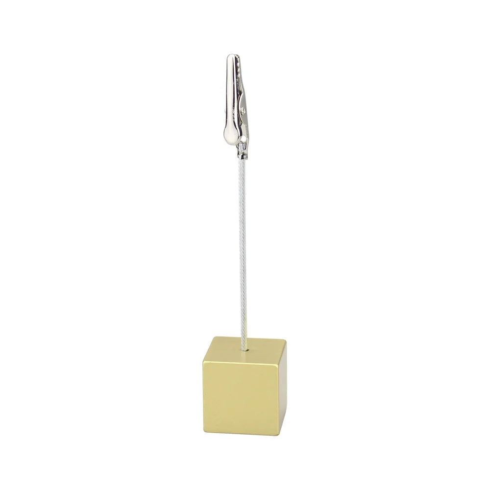 Color Cube Stand Alligator Wire Photo Clip