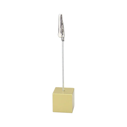 Color Cube Stand Alligator Wire Photo Clip