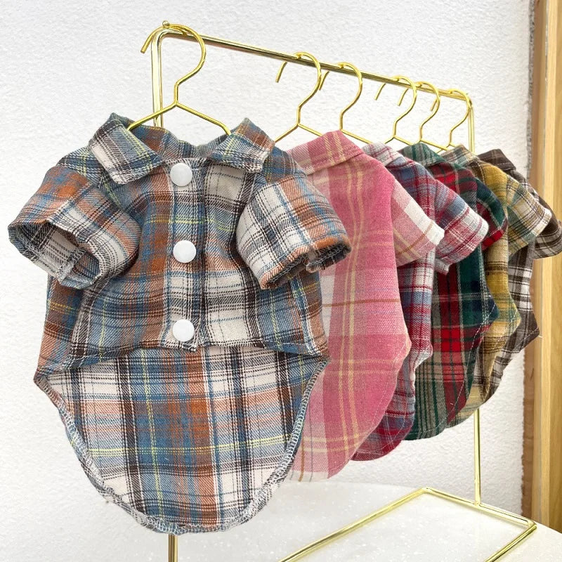 Classic Plaid Dog Shirt