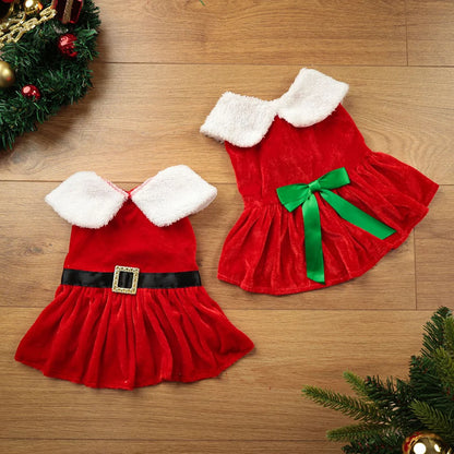Christmas Dog Dress for Small Dogs & Cats
