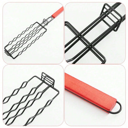 Removable Hot Dog Grill With Wooden Handle