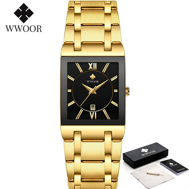 WWOOR Brand Luxury Gold Bracelet for Men