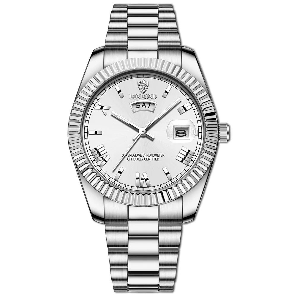 Men's Stainless Steel Quartz Sports Watch