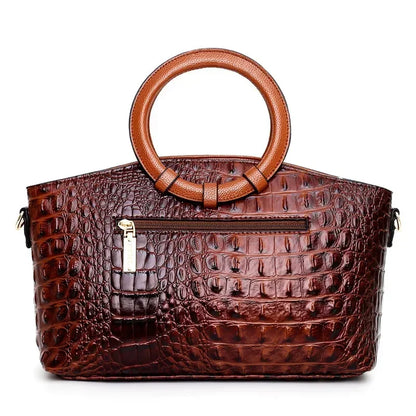 Women’s Crocodile-Embossed Tote & Shoulder Bag