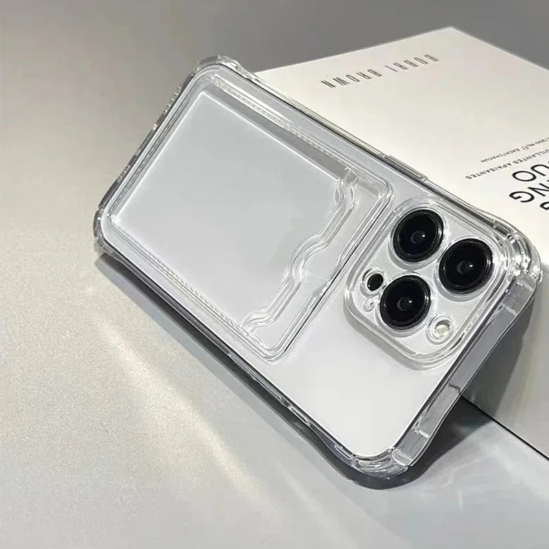 Clear Card Pocket Phone Case for iPhone