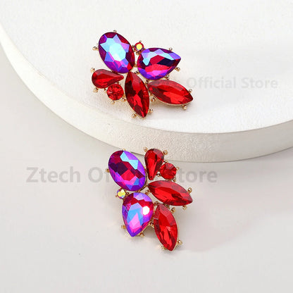 Colorful Crystal Charm Earrings