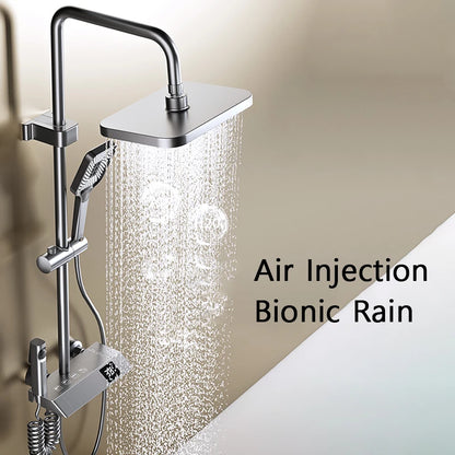 Digital LED Rainfall Shower System with Hand Shower