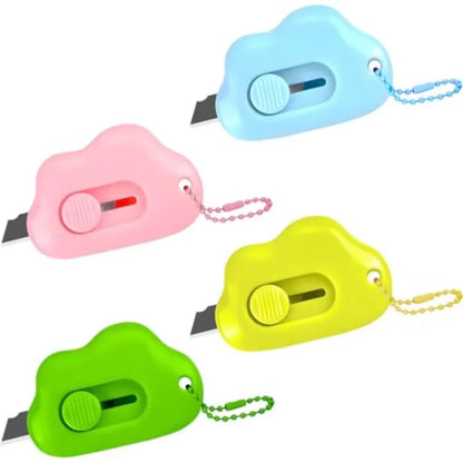 Cloud Retractable Mini Box Cutters with Key Rings