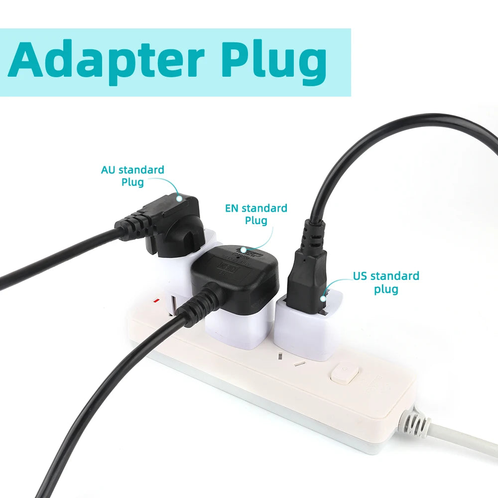 EU UK US AU IEC C13 Power Cable – 10A Appliance Lead