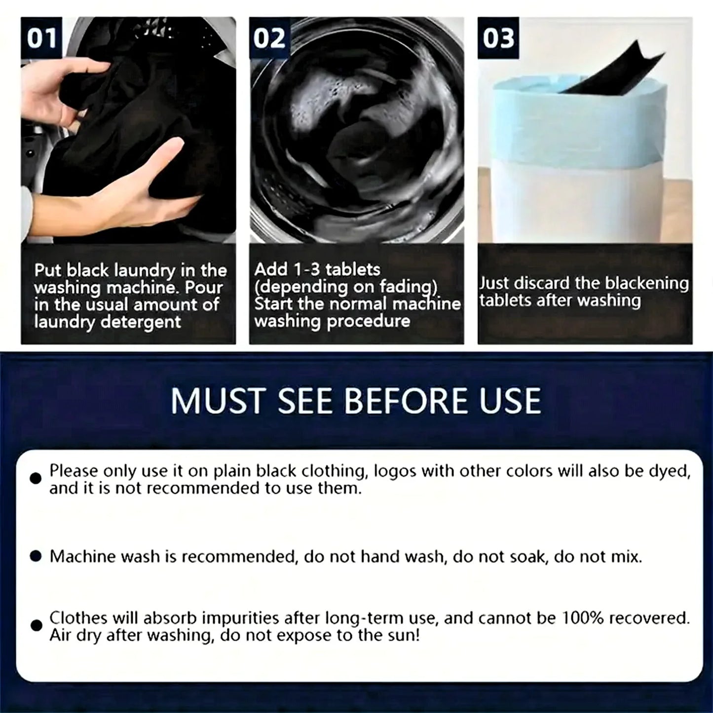 Dark & Black Clothing Brightening Sheets