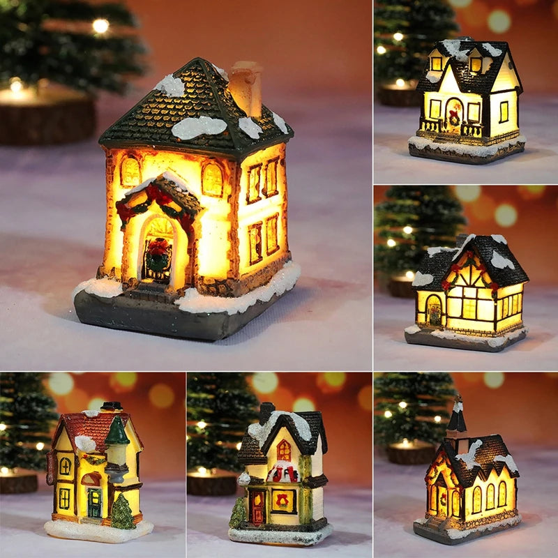 LED Mini Christmas House Ornament
