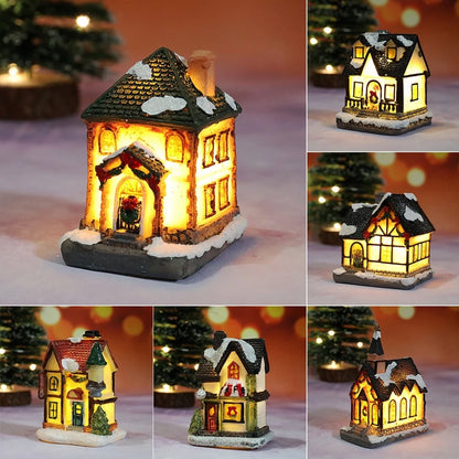 LED Mini Christmas House Ornament